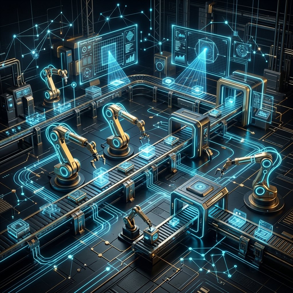 Illustration de l'Industrie 4.0 par l'Intelligence Artificielle
